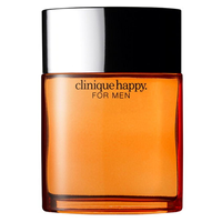 Clinique Happy for Men, Aroma Cítrico Fresco y Frutal Amaderado, 100 ml, Eau de Toilette en Spray, Botella de Vidrio, Mini Set de Viaje, Francia
