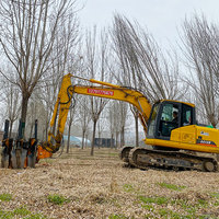 Machine de transplantation d'arbres hydraulique pour excavatrice, fabrication sur mesure en Chine, pour travaux de jardinage et d'abattage d'arbres