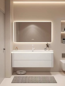 Mueble de Baño con <span class=keywords><strong>Lavabo</strong></span> Integrado Estilo Crema, Combinación de Mueble y <span class=keywords><strong>Lavabo</strong></span> Personalizable - Product Image 1