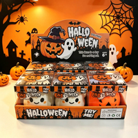 Jouets Squishy Halloween : Mini-ensemble de fantômes et citrouilles en silicone TPR, jouet anti-stress Kawaii, boîte de présentation souple, cadeau de fête