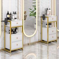 Dernier modèle Mobilier de salon Chariot de salon en or Chariot beauté amovible Chariot de rangement pour maquillage