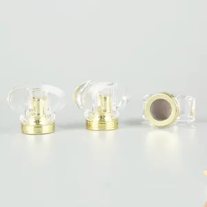 Free Sample Stockl Plastic PP Perfume Clear Glass Perfume Bottle Lid Spray Acrylic Cap