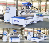 Routeur CNC multi-têtes pour la découpe de panneaux de plâtre courbés avec rainure en T et table à vide pour l'industrie de la personnalisation de toute la maison