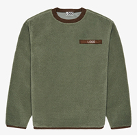 Pull en coton jacquard lourd personnalisé avec logo OEM/ODM, style streetwear, motif personnalisé, col rond pour homme, 2026