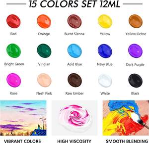 Tubos de 15x12ml, pintura acrílica de marca privada, pinturas acrílicas <span class=keywords><strong>Amsterdam</strong></span>, pintura acrílica de alta calidad para niños y adultos - Product Image 2