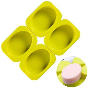 Moule à savon ovale 4 cavités en silicone antiadhésif platine LFGB sans BPA de l'usine MUYULINS - Product Image 1