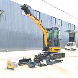 Spedizione gratuita EPA-certificata 3.5 Ton motore Kubota <span class=keywords><strong>Mini</strong></span> escavatore cingolato | Azienda agricola scavatrice idraulica 1/2/3.5T multifunzionale - Product Image 6