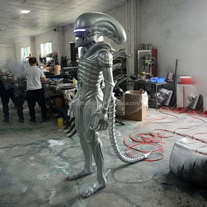 Phim nhân vật hình với người ngoài hành tinh hình dạng quy mô lớn ngoài trời điêu khắc LED chiếu sáng đứng sợi thủy tinh điêu khắc - Product Image 4