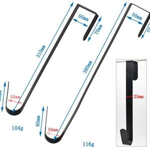 EWANG Factory Wholesale Durable Black Front Door Christmas <b>Wreath</b> Hanger Single Hooks - Product Image 3