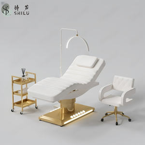 ShiLu Salón de Belleza Esteticista Muebles Base Curva Cama Facial Cosmética Eléctrica Cama de Pestañas Spa de Lujo Mesa de Masaje Cama de Pestañas - Product Image 2