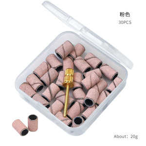 Kit de têtes de ponçage et mandrins pour ponceuse à ongles, couleurs assorties, accessoires de polissage pour manucure et pédicure, vente en gros - Product Image 5