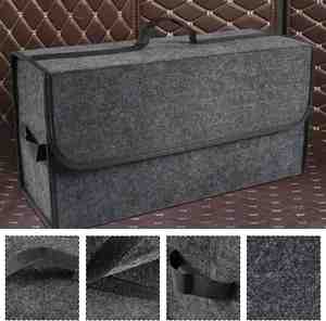 Car Handbag Holder Soft Woolen Felt Storage Box <b>Bag</b> <b>Cargo</b> Tools Tidying Package Blanket Tool Auto Trunk Organizer Net Pocket - Product Image 3