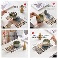 ESTICK Ensemble de thé en porcelaine de style japonais, bol à matcha en forme de lotus, 530 ml, résistant à la chaleur, pour cérémonie du thé, durable et de qualité alimentaire