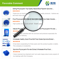 Poudre de spiruline biologique de haute qualité EU&NOP, colorant alimentaire naturel, spiruline bleue E6, poudre de phycocyanine soluble dans l'eau