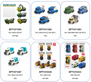 Et lega Mini Diecast giallo fuoco veicolo scorrevole auto da combattimento giocattolo di plastica per bambini piccoli Juguetes Camiones Camiones promozionali - Product Image 6