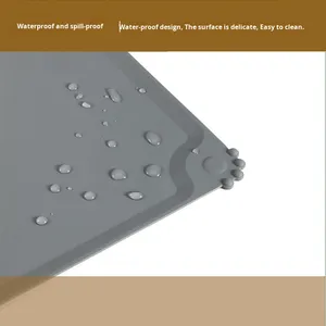 Silikon wasserdichte Hunde katze Haustier Fußmatten Anti-Rutsch-Haustier Schüssel Matten Haustier Fütterung matte - Product Image 2