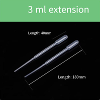 Pipettes Pasteur en plastique jetables, pipettes de transfert graduées, 0,2 ml/0,5 ml/1 ml/5 ml/10 ml