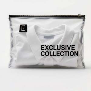 Custom <b>Black</b> T-Shirt Resealable Ziplock Bags for Shoes Clothing Hot Stamping Glossy/Frosted Finish Recyclable PET/PE Plastic - Product Image 3