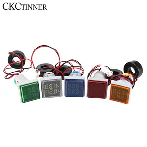 Voltímetro Digital LED AC 60-500V, probador, indicador de voltaje, luz piloto, luces de señal, medidor de corriente, amperímetro, 22mm, AD16-22FVA