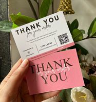 Carte de remerciement personnalisée style artisanal avec gaufrage et dorure à chaud, en papier, pour cadeaux, mariages, vente en gros