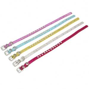 ปลอกคอแมวแบบครอส-บอร์เดอร์ สไตล์เกาหลี ประดับเพชร รูปทรงกรงเล็บ ปลอกคอแมวรูปฮอทดอก อุปกรณ์สำหรับแมว - Product Image 1