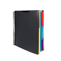 Carpeta de Archivo Expandible de PP con 6/12 Bolsillos, Tamaño Carta, para Oficina, Escuela, Suministros de Oficina, Organizador de Documentos y Proyectos con Encuadernación en Espiral