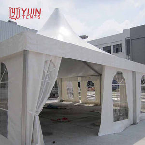 Tente de réception extérieure économique 6x6m, structure de pagode, blanche - Product Image 6