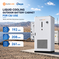 Armoire ESS à refroidissement liquide Sunark Outdoor 192 kWh 208 kWh 261 kWh, haute tension, lithium-ion, protection IP54, pour recharge commerciale de véhicules électriques