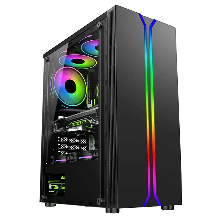 Ruix casing komputer Gaming Model baru harga pabrik casing menara menengah ATX mikro ATX ITX RGB casing Gaming