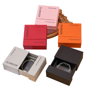 EVERWIN Premium Paper Jewelry <b>Box</b> Modern Ring <b>Earring</b> Pendant <b>Box</b> Wedding Ceremony Jewelry Packaging Drawer Carton <b>Box</b> - Product Image 1