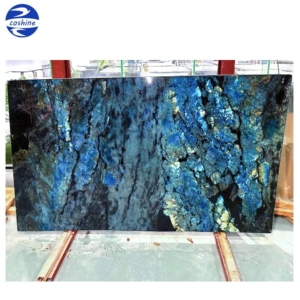 Losas de granito de Río Azul lemuriano de labradorita de Madagascar, granito azul Esmeralda para encimera de cocina, barra superior, mesa de salón - Product Image 2