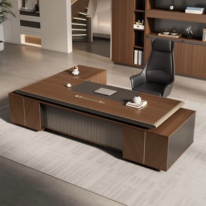 Escritorio Ejecutivo Moderno Clásico Convertible de MDF con Panel Extensible de Madera para Oficina, Hogar, Apartamento u Hospital - Product Image 1