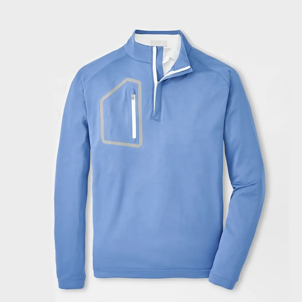 Mens Sport Hooded Solid Color Casual Custom Sweatshirt Pullover Tops Hoodie Fleece Half Zip Pullover