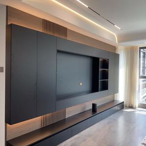 Elegante Mueble de Salón y Aparador Minimalista Moderno Hecho a Medida con Mueble para <span class=keywords><strong>TV</strong></span> de Alta Gama para Apartamento - Product Image 3
