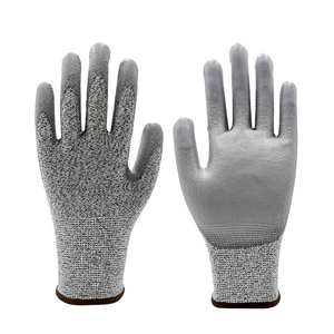 Guantes Resistentes a Cortes con Palma Reforzada, para Hombre y Mujer, Ambidiestros, Recubiertos de Poliéster y <span class=keywords><strong>PU</strong></span>, que Absorben la Humedad, 26 cm, para Trabajos de Pulido - Product Image 2