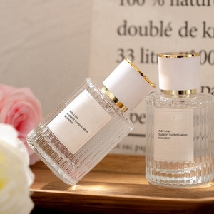 Flacons de <span class=keywords><strong>parfum</strong></span> vides en verre rayé en forme de cylindre de 30 ml, 50 ml, 100 ml avec bouchon pulvérisateur à vis - Product Image 5