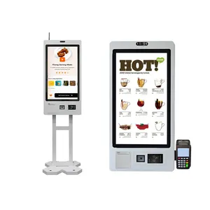 Crtly 27 Inch Wall Mount Restaurant Order Kiosk Self Service Ordering Kiosk Self Payment Self Checkout Terminal Kiosk