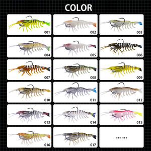 D1 Weihai Factory <strong>Best</strong> Selling Shrimp Lure Soft Plastic 160mm 27.6g Prawn Lure Sinking Fishing Lures with Jig Head <strong>Hook</strong> - Product Image 6