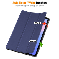 Porte-stylo Tri-fold Stand Folio Cover TPU Couverture Arrière Tablette Étui En Cuir pour Samsung Galaxy Tab S10 FE Plus 13 Pouces S9 A9 S8