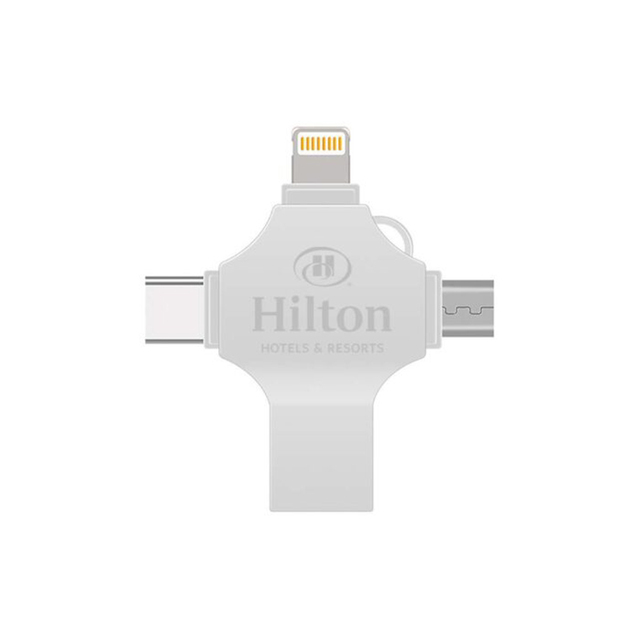 4 in 1 OTG Card Reader Multi Port USB Micro USB Type C  TF SD Card Reader Custom Logo Portable Phone Memory Card Adapter
