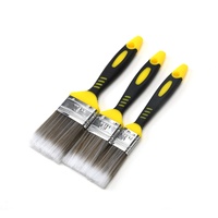 Ensemble de 3 pinceaux de peinture de 1 pouce, 1,5 pouce et 2 pouces, manche en TPR, filaments coniques, pour la décoration
