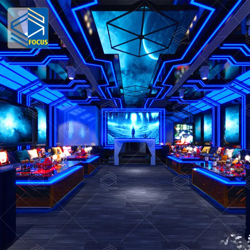 Decoración personalizada de interiores para salón, bar, club nocturno, muebles de bar, juegos de muebles