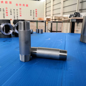 원활한 스테인리스 스틸 니플 304/316-주조 NPT (3/8 "" "X <span class=keywords><strong>1</strong></span>-<span class=keywords><strong>1</strong></span>/2" ") 로 나사산 처리 된 양쪽 끝, 배관 시스템에 적합 - Product Image 2