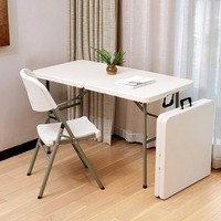 Pieds de table pliants réglables en hauteur, portables, en plastique blanc et acier inoxydable, pour pique-niques et fêtes