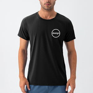 เสื้อยืดวิ่งออกกำลังกายผู้ชายคุณภาพหรูหรา สั่งทำพิเศษ ระบายเหงื่อได้ดี สีพื้น ทรงพอดีตัว ผลิตจากโพลีเอสเตอร์ 100% - Product Image 6