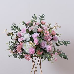 Centros de Mesa Románticos de Lujo para Bodas, Decoración de Jardín al Aire Libre, Rosas Rosadas Artificiales, Bola de Flores de Plástico, GreenLife - Product Image 3