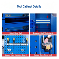 Armoire à outils métallique robuste personnalisable, boîte de rangement pour quincaillerie à double porte et armoire à outils de sécurité pour atelier d'usine