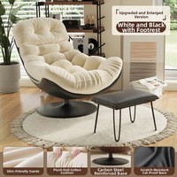 Fauteuil de salon de luxe moderne en similicuir, confortable et inclinable, chaise pivotante pour salon