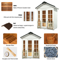 Sauna extérieur en bois massif, type cabine, avec poêle à vapeur, en bois de pruche, pour villa et jardin, pour sauna sec et spa, Roomstock