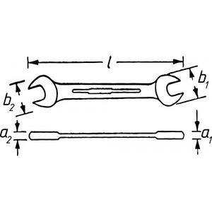 HAZET - 450N-16X17 Clé à fourche double métrique-EAN 4000896020454 CLÉS OUVERTES - Product Image 2